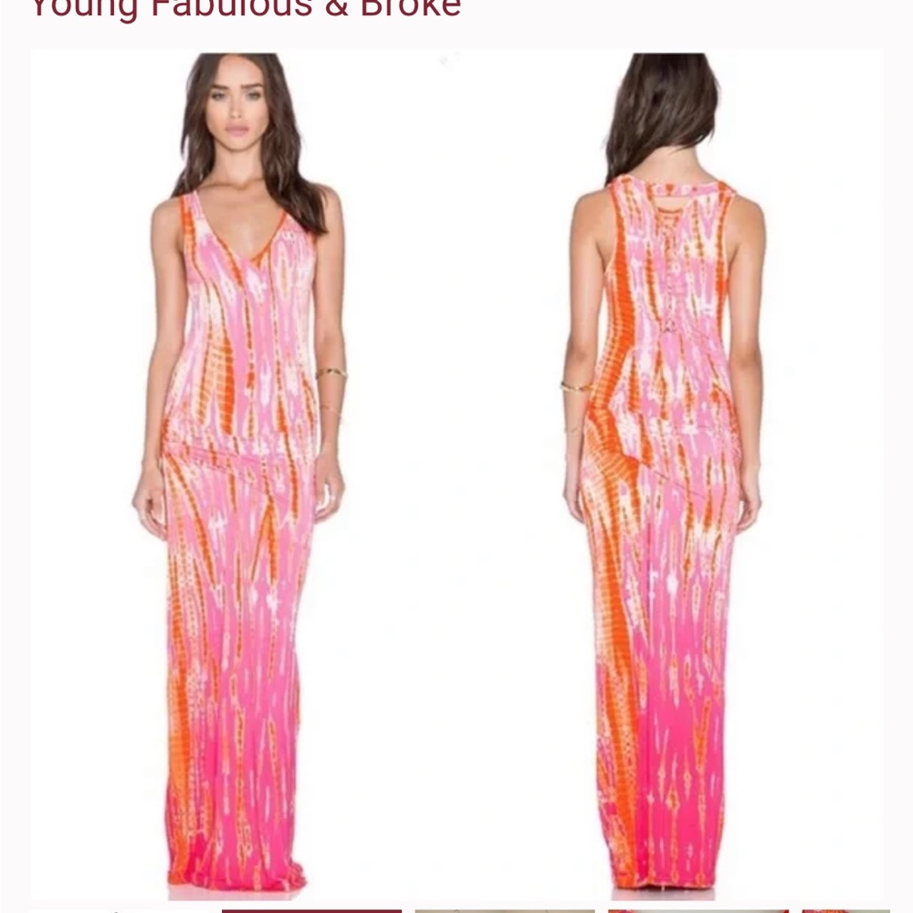 ISO- looking to buy/trade- Young fabulous & broke pink rain ombre maxi dress